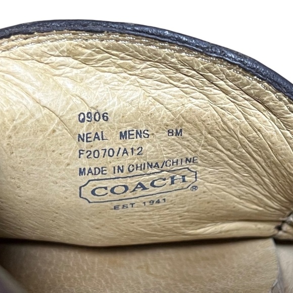 Coach Signature Leather Mens Neal Pebbled Driver Shoes Loafers Brown Size 8 M main image 7